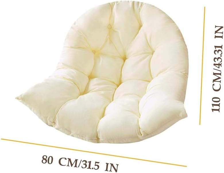 SANTINY Hammock Swing Chair Cushion, Hanging Basket Seat Cushion Pillow, Soft Hanging Egg Chair Back Cushions Pads, for Indoor and Outdoor Garden Offices - Image 2